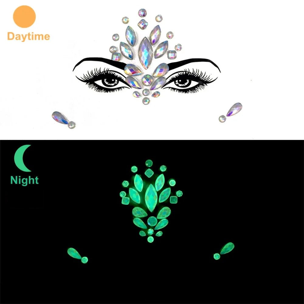 Glowing Face Gems Sets
