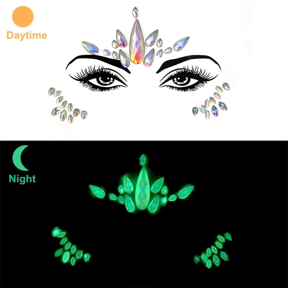 Glowing Face Gems Sets