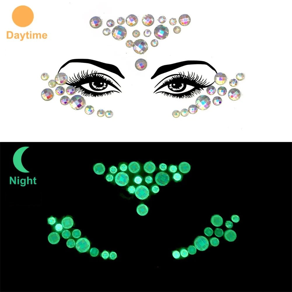 Glowing Face Gems Sets