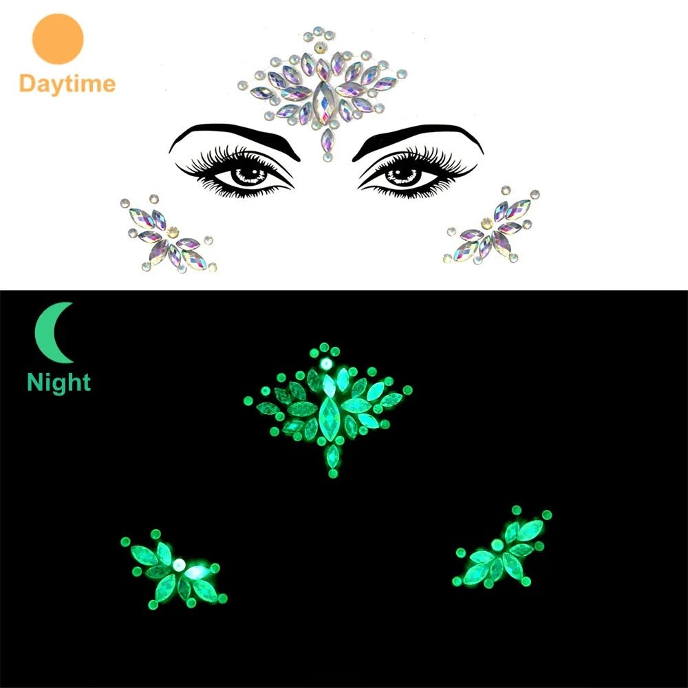 Glowing Face Gems Sets