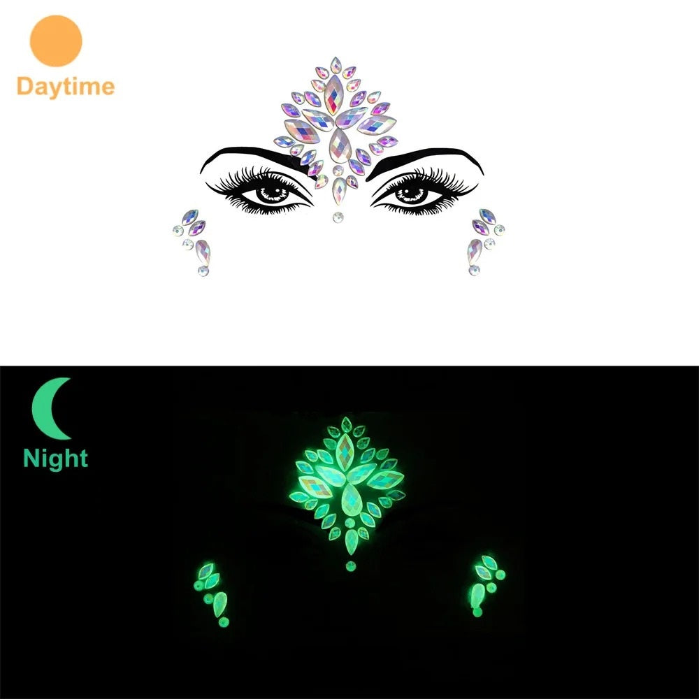 Glowing Face Gems Sets