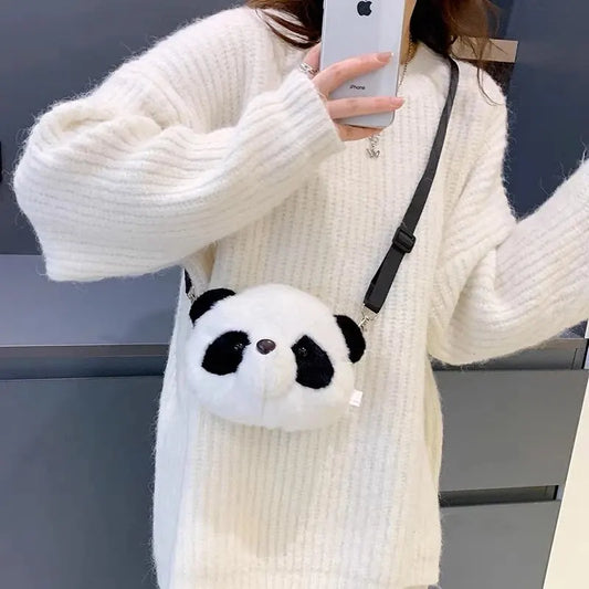 female-wearing-a-panda-stuffed-handbag-over-her-shoulder