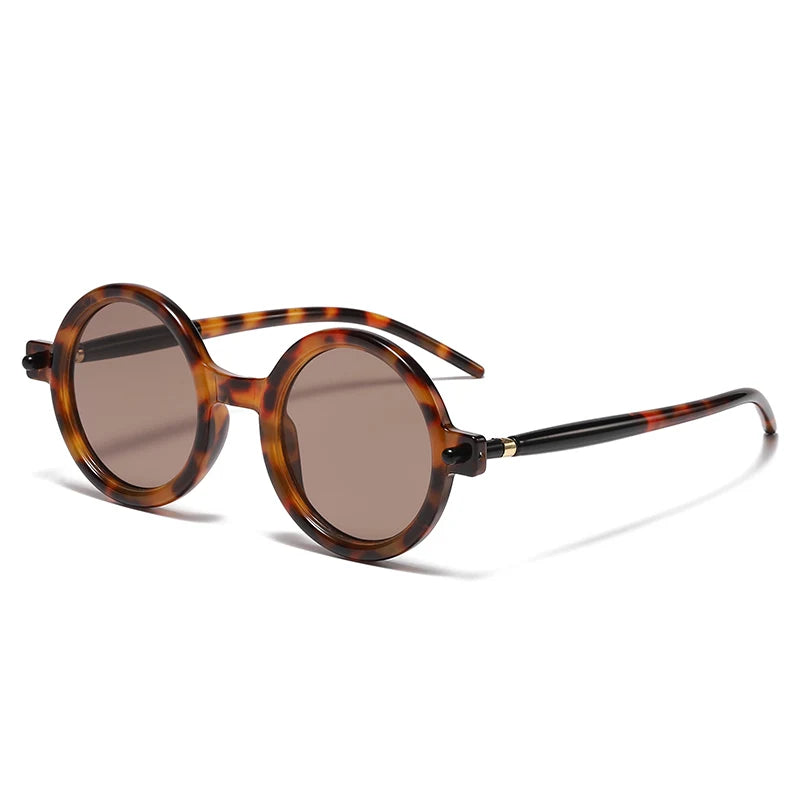 tortoise round frame with brown lens for techno sunglasses