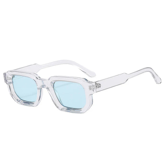 side view crystal rounded frame techno festival sunglasses