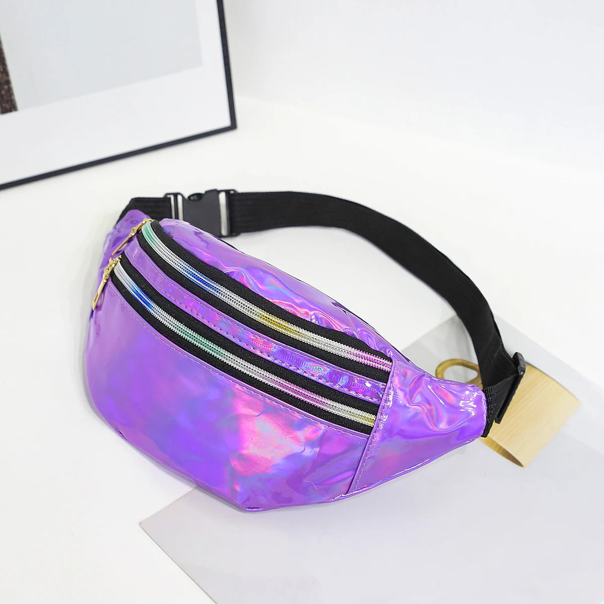 purple-holographic-fanny-pack-front-view