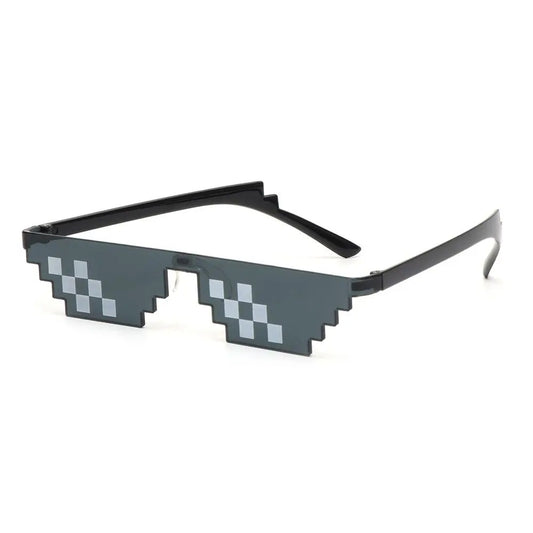 black pixel frame trippy sunglasses