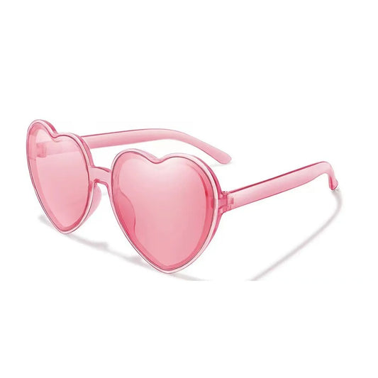 pink big heart techno sunglasses