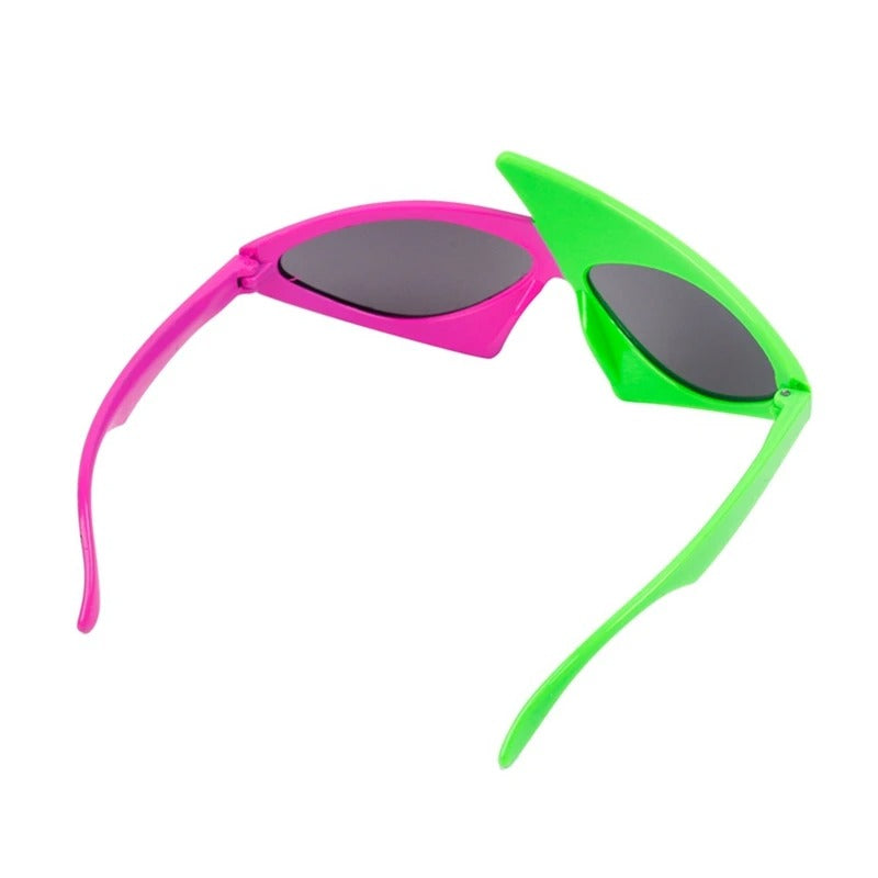 rear view 2 color frame techno sunglasses