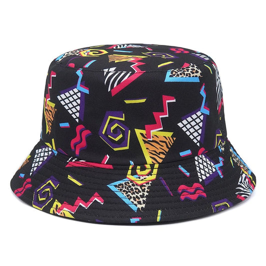 Retro Geometric Bucket Hats