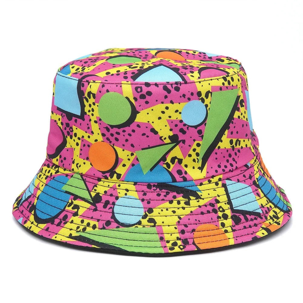 Retro Geometric Bucket Hats