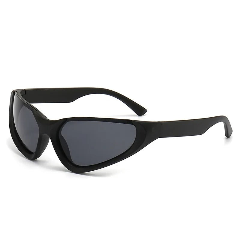 black frame with black lens techno sunglasses