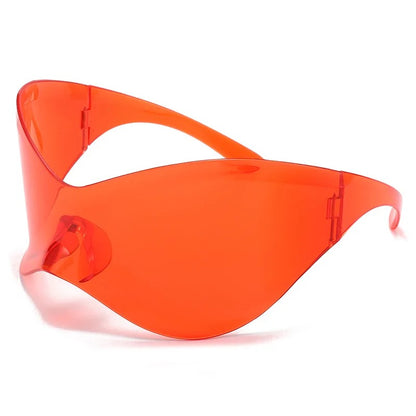 red visor techno sunglasses