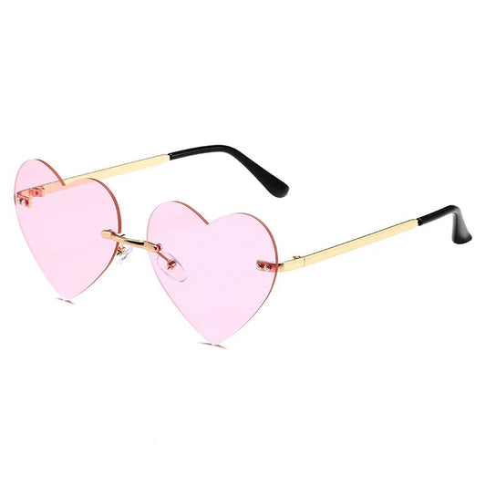 Heart shape techno sunglasses